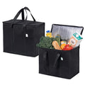 VENO 2 Pack Cooler Bag Insulated Grocery Bags for Food Delivery Heavy Duty - color: Black, size: 2 Pack