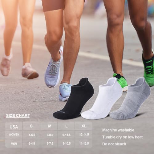 LEVSOX Ankle Compression Socks for Women and Men, Bamboo Viscose Low Cut Cushioned Athletic Running Socks - color: 3 Pairs-light Green/Blue/Purple, size: Small
