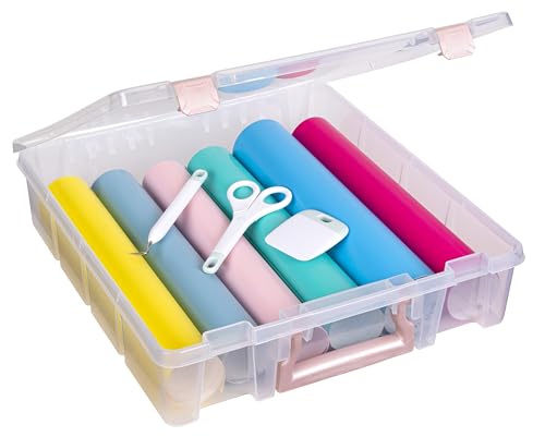 ArtBin Essentials 12 x 12 One-Compartment Craft Box, Clear - color: Rose Gold