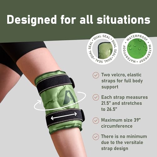 Flexible Knee Wrap Hot and Cold Gel Pack 10" x 12.5" - color: Green