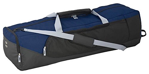 Champion Sports Lacrosse Equipment Bag – Heavy-Duty Nylon, Stick Compartment, Waterproof Bottom, Adjustable Strap, 44x15x13in - color: Navy