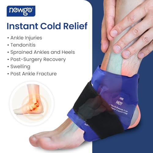 NEWGO Bundle of Shin Splint Ice Pack and Ankle Ice Pack Wrap