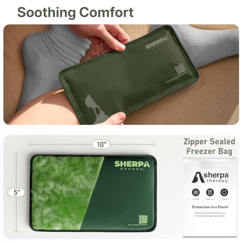 Flexible Hot and Cold Gel Pack Small 5" x 10", 2 Pack - size: Small (2 pack), style: Green