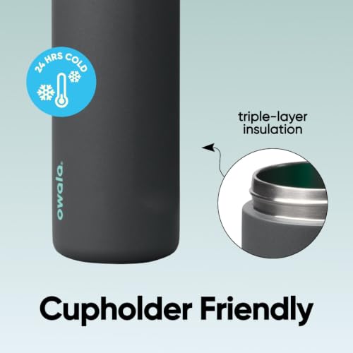 Owala FreeSip Stainless Steel Water Bottle 24 oz Foggy Tide - color: Foggy Tide, size: 24 Ounces
