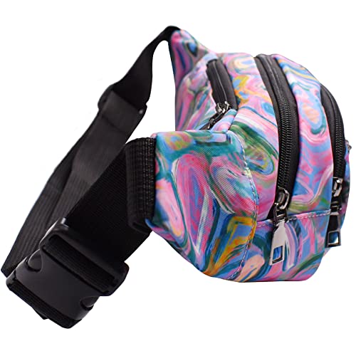 Fanny Pack Fashion Waist Chest Bag Adjustable Belt Chest Shoulder Pack Casual Bag Bum Bags Hip Pouch for Women Men Running Hiking Fitness Cycling Beach Travel Concert Festival (Purple) - color: Purple