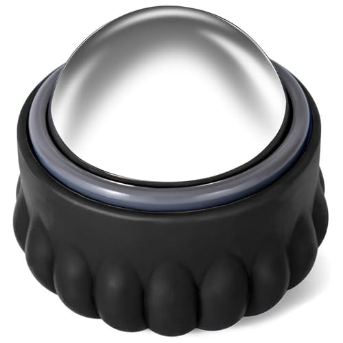 Massage Ice Roller Ball Cold & Heat Therapy Pain Relief Myofascial Release - color: Black