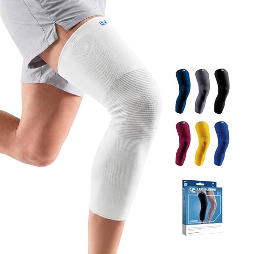 LP 667 Full Length Compression Leg Sleeve for Men & Women - color: White, size: Small