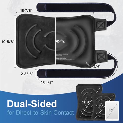 APEXUP Ice Pack for Knee Pain Relief, Large Reusable Wrap After Surgery, Flexible Gel Cold Pack for Injuries, Pain Relief for Back, Shoulder, Elbow, Ankle and Leg (Black, XXL, 2PK) - size: 2X-Large-2PK, style: Black