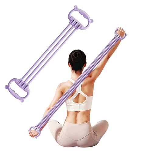Figure 8 Resistance Band with Handles,6 Adjustable Tension Levels - color: Purple