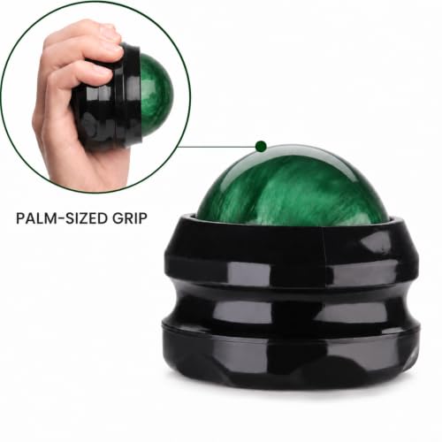 Manual Massage Roller Ball - Massager and Therapy Tool for Sore Muscles, Shoulders, Arms, Neck, Back, Feet, Body, Deep Tissue, Stiffness, Joint Pain, Stress Relief - color: Green