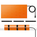 PVC Pipe Heating Blanket 17 * 9 in, Silicone Electric Pipe Bender Heater with Thermostat, 120V Pipe Heating Mat for Bending PVC & Plastic Pipes, 6.6ft Cord with 3 Hook and Loop Straps
