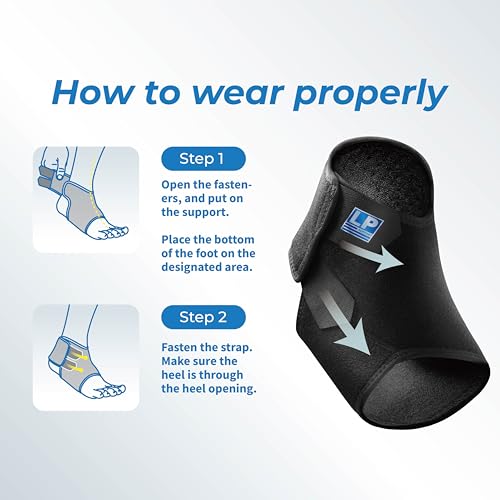 LP 768CN Adjustable Ankle Stabilizer Brace for Men & Women - color: Black, size: XL