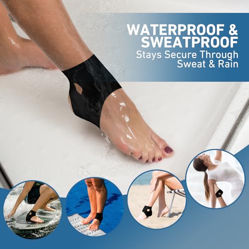 KTQUICK Precut Kinesiology Tape for Ankle,12 Ct,20% Stronger Adhesive,Black - color: Black, size: 12PCS