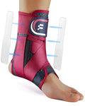 Ankle Brace for Men Women with Removable Side Splints Figure 8 Strap - color: Rose, size: L