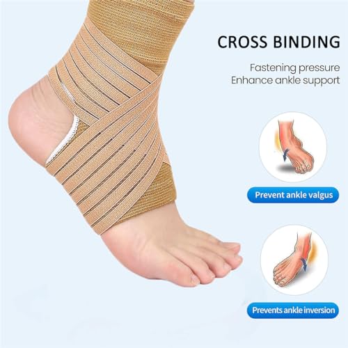 Ankle Support Brace for Women & Men, 1 Pair Ankle Compression Sleeve Adjustable Ankle Wrap, Breathable Foot Brace for Relief Sprained Ankle, Achilles Tendon, Injured Foot, Recovery, Sport, Running