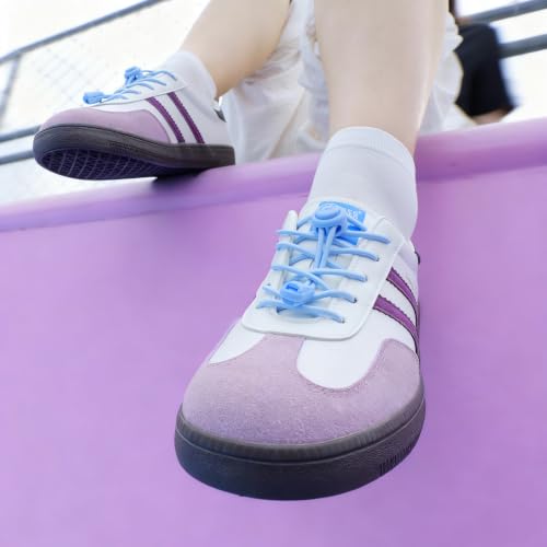 RJ-Sport Tieless Elastic Shoe Laces for Adults and Kids - color: Number 017 - Baby Blue