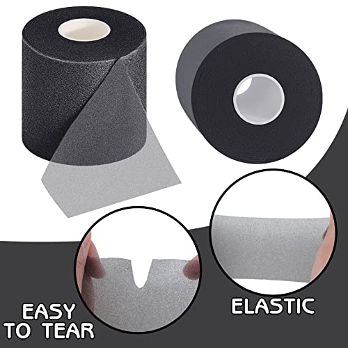 Nuanchu 24 Rolls Prewrap Athletic Tape, 2.75 in x 30 yd, Black, Beige - color: Black, Beige