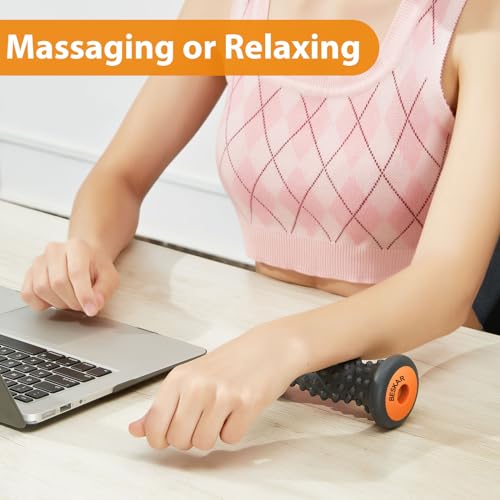 BESKAR Foot Massage Roller Black & Massage Lacrosse Ball Black