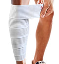 HiRui Calf Compression Wraps, 71" Adjustable Elastic Bandage Sleeves, Lower Leg Calf Support for Men & Women, Shin Splints Relief, Varicose Veins, Fitness, Running, Basketball, Soccer (1, White) - color: White