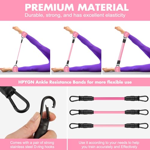 Ankle Resistance Bands, Exercise Bands, Resistance Bands for Leg Butt Training Workout Equipment for Kickbacks Hip Gluteus Training Exercises, Ankle Strap with Exercise Bands