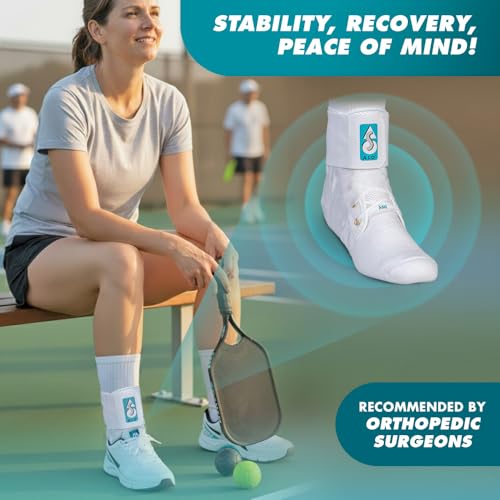 Med Spec ASO Ankle Stabilizer Lace Up Ankle Brace Sprain Support White, XXS - color: White, size: XX-Small