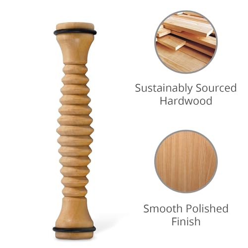 Wooden Massager Body Back Foot Roller, Foot Massager for Plantar Fasciitis, Stress Relief, Relaxation