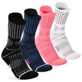 Jspupifip 4 Pairs Running Compression Socks for Men Women
