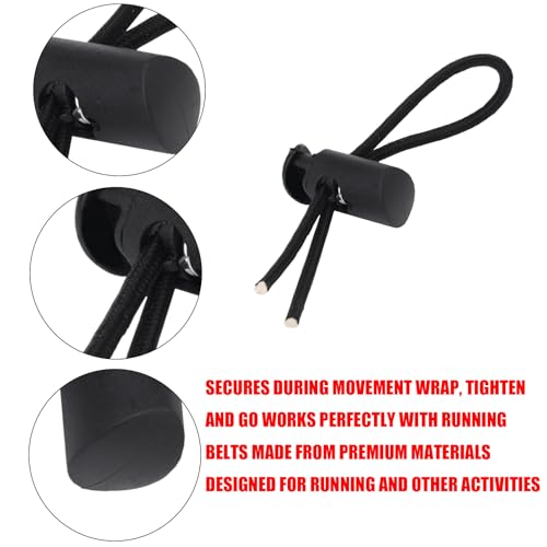 Gosknor 8pcs Bib Holder for Runners, Black Race Bib Toggles Clip