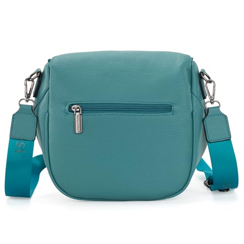 Montana West Crossbody Bag for Women, Vegan Leather Bum Bag with Coin Purse - color: Turquoise