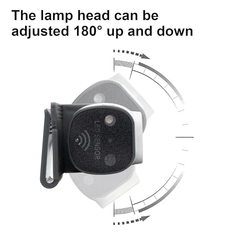 Headlamp Rechargeable, Super Bright LED Motion Sensor Headlight EDC, Detachable Head Lamp with Headband, Waterproof 8-Mode Flashlight with Red/BLue/White Light for Camping, Hiking, Running, Fishing