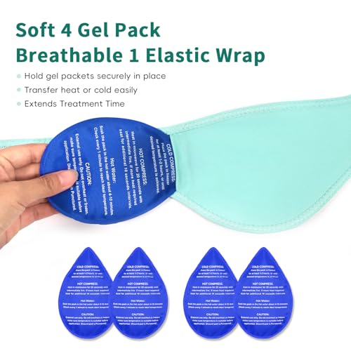 Wisdom Teeth Ice Pack Head Wrap for Pain Relief - Cold Hot Therapy for Face - color: Green