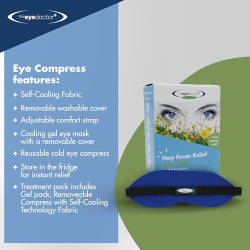 The Eye Doctor Allergy - Cold Eye Compress for Allergy & Hayfever Symptoms, Inflammation, Puffy Eyes, Headaches and Migraines. Reusable Gel Eye Mask for Soothing Relief – Cold Therapy - style: Cold Compress