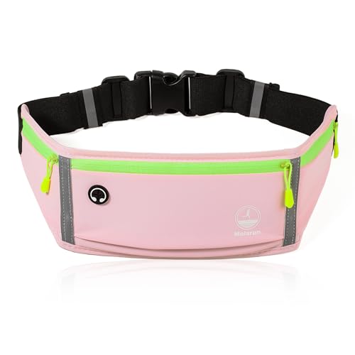 Running Belt Slim Fanny Pack Jogging Pouch Phone Holder Waist Pack - Light Pink - color: D Light Pink