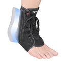 Lace up Ankle Brace 1Pcs Ankle Stabilizer Brace for Men Women L - color: Dark Black, size: Large