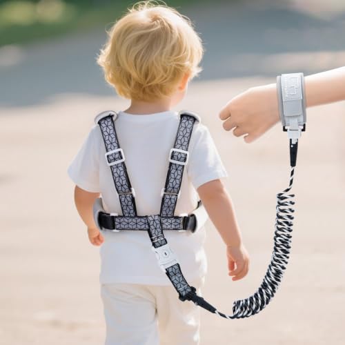 Toddler Leash, 4-in-1 Adjustable Anti-Lost Harness for Kids - color: Black