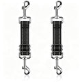 YUEPET Dog Safety Collar Clips 2 Pack Adjustable Prong Collar Backup Clips - color: Bright Black*2