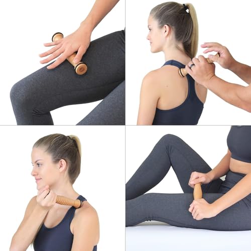 Wooden Massager Body Back Foot Roller, Foot Massager for Plantar Fasciitis, Stress Relief, Relaxation