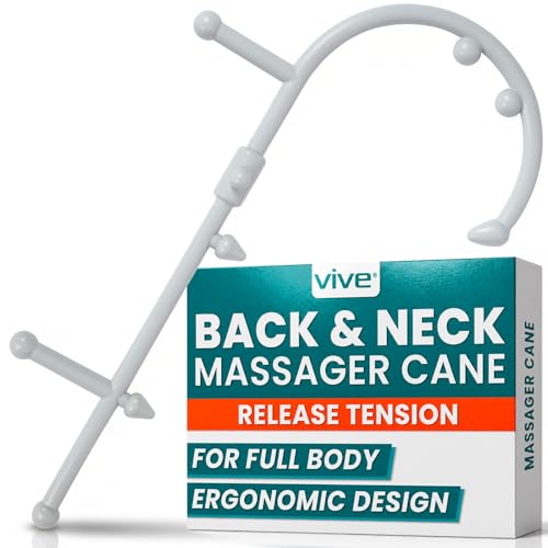 Vive Back and Neck Massager Cane - Trigger Point Massage Tools for Pain - style: Massage Cane