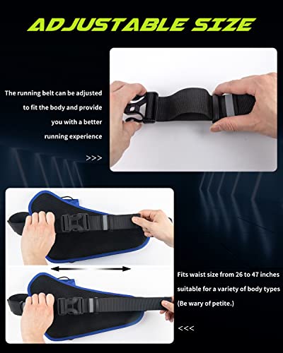 Labeol Running Belt, Waterproof Hydration Belt with Water Bottle Holder - color: Blue