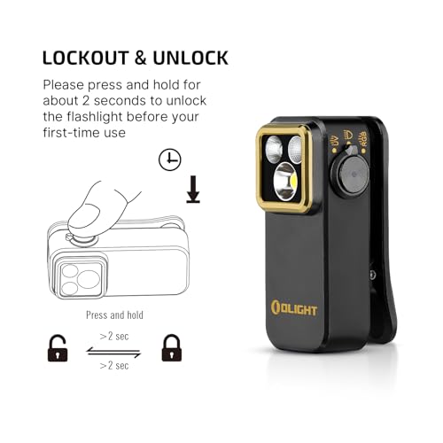 OLIGHT Oclip Pro S Rechargeable EDC Clip-on Flashlight, Black - color: Black