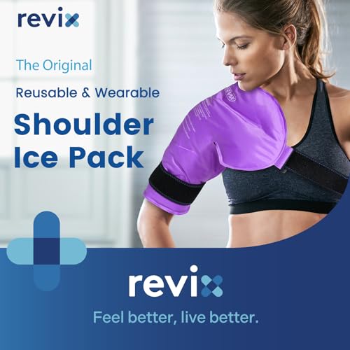 REVIX Ice Pack for Shoulder Rotator Cuff, Reusable Gel Cold Pack - size: Standard, style: Purple