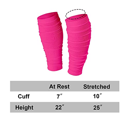 Pink Football Scrunch Leg Sleeves for Men Women,Calf Leg Compression Sleeve for Kids/Adults Boys Youth Athletes Running.Elastic Soccer Basketball Leg Sleeves.Football Accessories. - color: Pink