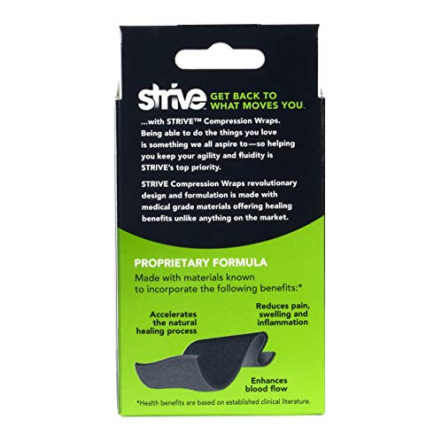 Strive Infrared Compression Therapy Wrap, 4" x 60", Adjustable, Black - color: Black, size: 4" X 60"