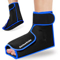 Ankle Ice Pack Wrap for Heel Foot Swelling Pain Relief, Reusable Large Hot Cold Gel Pack for Sprain, Achilles Tendonitis, Arthritis, Plantar Fasciitis, Post-Surgery, Sports Injury (Black,1pcs) - color: Black