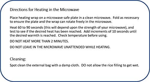 Microwavable Heating Pad, Rice Filled, Plush Cotton Cover, Natural, No Scents Added, Handcrafted in the USA, Back, Neck Pain, Arthritis, Cramps (Navy Blue) - color: Navy Blue Standard Single