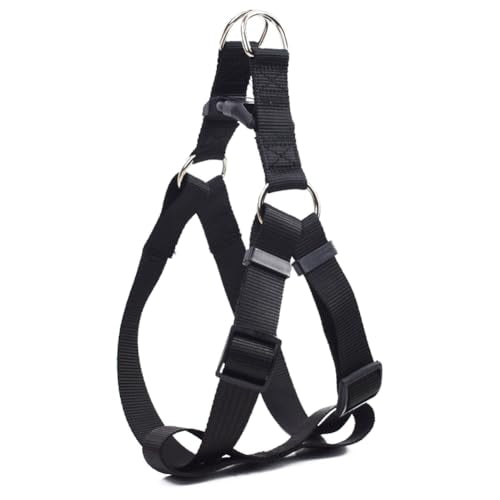 Dog Harness No Pull Outdoor Pet Harness Thickened Adjustable Chest Vest Escape Proof Heavy Duty Walking Dog Harness Reflective Control Hiking - color: Black, size: Small