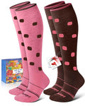 LYCRA® Compression Socks for Women,20-30 mmHg - color: Polka Dot, size: Large-X-Large