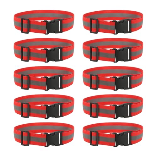 Reflective Safety Belt Adjustable - color: Bright Red