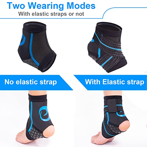 Nvorliy AquaFlex Pro Ankle Brace, Compression Ankle Sleeve for Swimming, Aquatic, Sailing, Scuba Diving, Surfing, Paddle Boarding, Kayaking & Injury Recovery – Supports Women & Men - size: Large