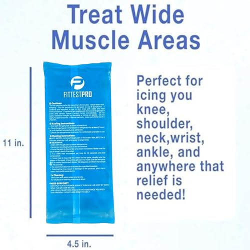 Fittest Pro Gel Ice Pack for Hot Cold Compress, Gel Ice Packs for Injuries, Reusable, Soft Ice Packs for Injuries Reusable, Injury Ice Pack - style: Standard